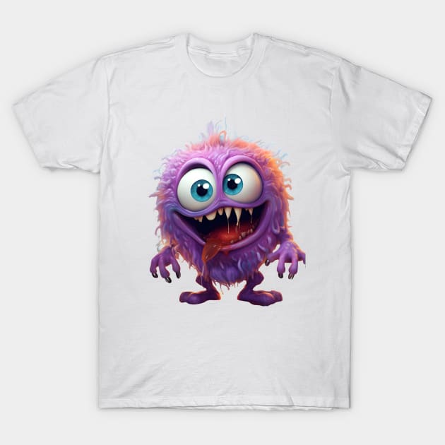 Little Furry Monster T-Shirt by TooplesArt